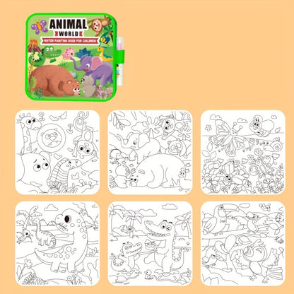 Magic Splash Colouring Book & Pen – Paint with Water Again & Again