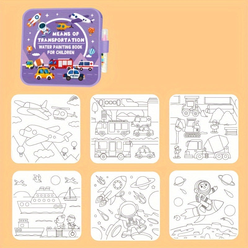 Magic Splash Colouring Book & Pen – Paint with Water Again & Again