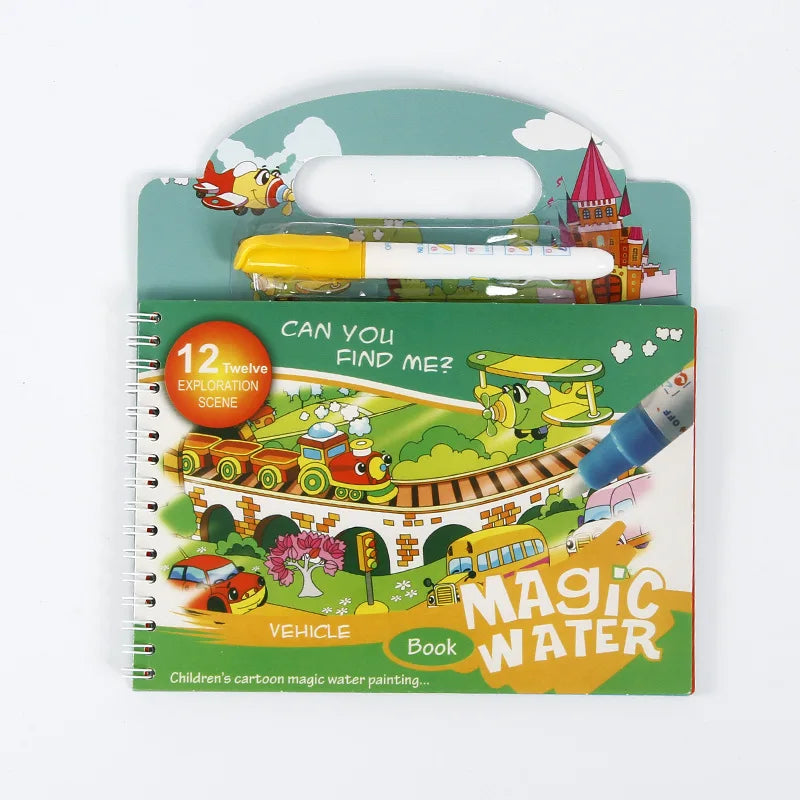 Magical Reusable Children's Water Painting Book