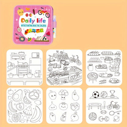 Magic Splash Colouring Book & Pen – Paint with Water Again & Again